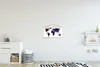 MuchoWow® Textilposter Weltkarte - Sternenhimmel - Violett Produktbild-Vorschau 2