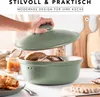 Römertopf Brottopf Rund Ø 30cm - Brotkasten Grün aus Produktbild-Vorschau 5