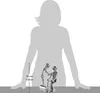 A metallic figurine of a doctor examining a patient, with a size indicator. Anteprima dell’immagine prodotto