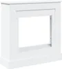 A white fireplace surround with a rectangular opening. Voir les images du produit