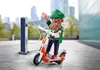A Playmobil figure on an electric scooter is shown charging at a charging station. Anteprima dell’immagine prodotto