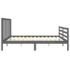 vidaXL Massivholzbett mit Kopfteil Grau 200x200 cm -  Produktbild-Vorschau 12