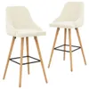 vidaXL Barhocker 2 Stk. Creme Samt Produktbild-Vorschau 7