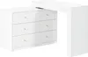 A white dresser with a desk extension attached. Anteprima dell’immagine prodotto