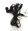 A pair of black in-ear headphones coiled on a white background. Anteprima dell’immagine prodotto
