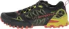 Side view of a black and yellow trail running shoe. Produktbild-Vorschau