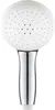 A close-up studio shot of a white and silver hand shower head. Náhled obrázku produktu