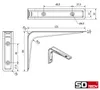 SOTECH Regalkonsole RK15 121 x 83 mm weiß (2 Stück) Produktbild-Vorschau 6