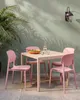BELIANI Gartenstuhl 4er Set Rosa Kunststoff Stapelbar mit Produktbild-Vorschau 4