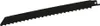 A black reciprocating saw blade is shown against a white background. Voir les images du produit