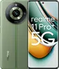 A marketing image of a green realme 11 Pro+ 5G smartphone, showing both the front and back of the device. Podgląd zdjęcia produktu