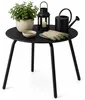 Gartenbeistelltisch - schwarz - Metall - Durchmesser 50 cm Produktbild-Vorschau 1