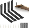 4 Stk Regalhalterung Schwarze, L-Form Regalhalter, Produktbild-Vorschau 1