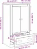 vidaXL Highboard Altholz 60 x 35,5 x 103,5 cm Holzwerkstoff Produktbild-Vorschau 8