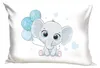 Baumwollbettwäsche 100x135 + 40x60 Elefant blau Produktbild-Vorschau 5