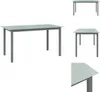 vidaXL Gartentisch Hellgrau 150x90x74 cm Aluminium und Glas Produktbild-Vorschau 1
