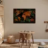 MuchoWow® Poster Weltkarte - Gold - Pflanzen 90x60 cm - Produktbild-Vorschau 6