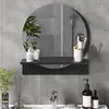 Specchio bagno Vicco Elyra Nero 50 x 54.5 cm con ripiano, Anteprima dell’immagine prodotto 1