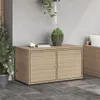vidaXL Záhradná skrinka béžová 110x55x60,5 cm Poly ratan Náhľad obrázku produktu 9