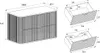 Technical drawing of a bathroom cabinet with dimensions. Náhled obrázku produktu
