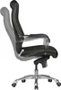 A black office chair shown from the side on a white background. Produktbild-Vorschau