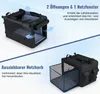 A product image showing a foldable pet carrier with two different configurations and feature callouts. Anteprima dell’immagine prodotto