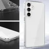 A collage of images showing a clear phone case from different angles, highlighting its design and features. Produktbild-Vorschau