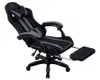 A gaming chair with a footrest, shown from a side angle against a white background. Náhled obrázku produktu