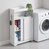 Relaxdays, úzke skrinky, 4 priehradky, držiak na toaletový Náhľad obrázku produktu 5