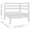 [Home] 6-tlg. Garten-Lounge-Set Massivholz Kiefer Weiß , Produktbild-Vorschau 6