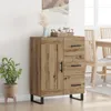 vidaXL Kredens dębowy Artisan 69,5 x 34 x 90 cm drewno Podgląd zdjęcia produktu 3