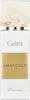 A white perfume bottle with a marbled cap and gold label. Anteprima dell’immagine prodotto