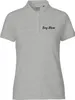 Huuraa Damen Polo Shirt Boy Mom Schriftzug S Sport Grey Bio Produktbild-Vorschau 1