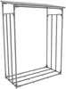 A metal firewood rack with a slanted roof. Náhled obrázku produktu