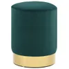vidaXL Hocker Dunkelgrün und Golden Samt 28 x 36 cm Produktbild-Vorschau 4
