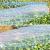 Two images showing a mini greenhouse tunnel covering plants in a garden. Produktbild-Vorschau