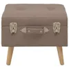 vidaXL Hocker mit Stauraum 3 Stk. Braun Stoff Produktbild-Vorschau 3