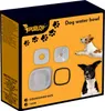 The image shows the packaging of a dog water bowl, featuring images of dogs and product components. Anteprima dell’immagine prodotto