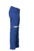 A pair of blue work pants shown from the side. Produktbild-Vorschau