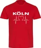 multifanshop Herren T-Shirt - Köln - Herzschlag, rot, Größe Produktbild-Vorschau 1