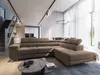 A modern living room with a large sectional sofa, dining area, and staircase. Produktbild-Vorschau