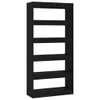 Libreria/divisorio nero 80x30x166 cm Materiale a base di Anteprima dell’immagine prodotto 1