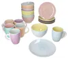 Pastello 18tlg Frühstücksset pastell-Farben Teller Becher Produktbild-Vorschau 3