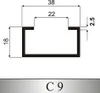 LogistSystem Profilo a U C9 38x18x2,5 Acciaio zincato Anteprima dell’immagine prodotto 2