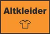 Altkleider Mülltrennung Schild Text Symbol Shirt Hemd Hose Produktbild-Vorschau 1