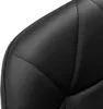 A close-up view of the quilted black leather upholstery of a chair or stool. Produktbild-Vorschau