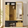 Armoire avec miroir, meuble à chaussures, étagère à Voir les images du produit 3