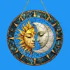 GKA XL Sonnenfänger Sonne und Mond 20 cm Buntglas Produktbild-Vorschau 1
