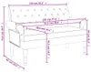 vidaXL Panca con schienale grigio chiaro 120x62x75,5 cm Anteprima dell’immagine prodotto 8