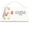 Mr. & Mrs. Panda Schild Pinguin Pommes DIN A5 - Weiß - Produktbild-Vorschau 3